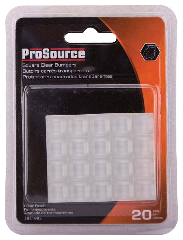 ProSource FE-50770-PS Furniture Bumper Pad, 1/2 in, Square, Polyurethane