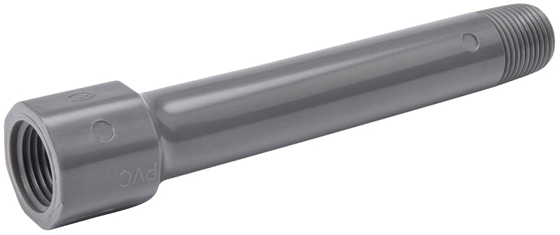B & K 413-040 Coupling Nipple, 1/2 in, Male x Female Thread, 4 in L, Gray, SCH 80 Schedule, 150 psi Pressure