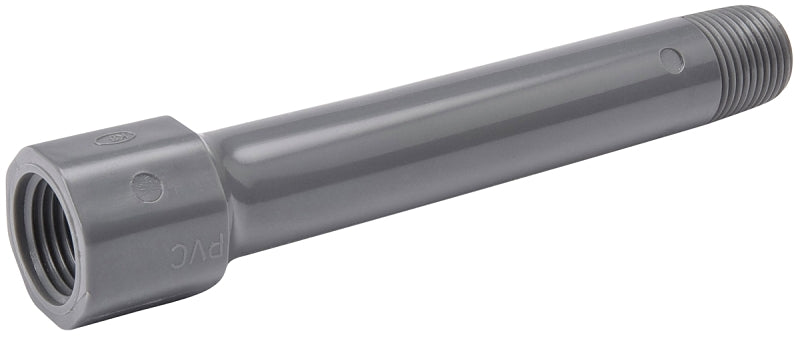 B & K 413-100 Coupling Nipple, 1/2 in, Male x Female Thread, 10 in L, Gray, SCH 80 Schedule, 150 psi Pressure