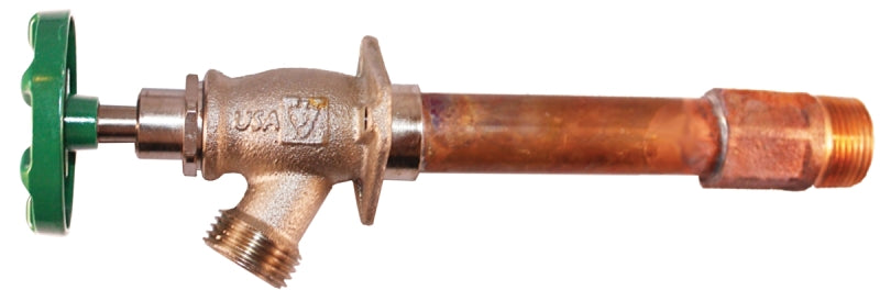Arrowhead Brass 455-04LF Frost-Free Standard Wall Hydrant, 1/2, 3/4 in Connection, FIP/MIP x Male Hose, 125 psi Pressure