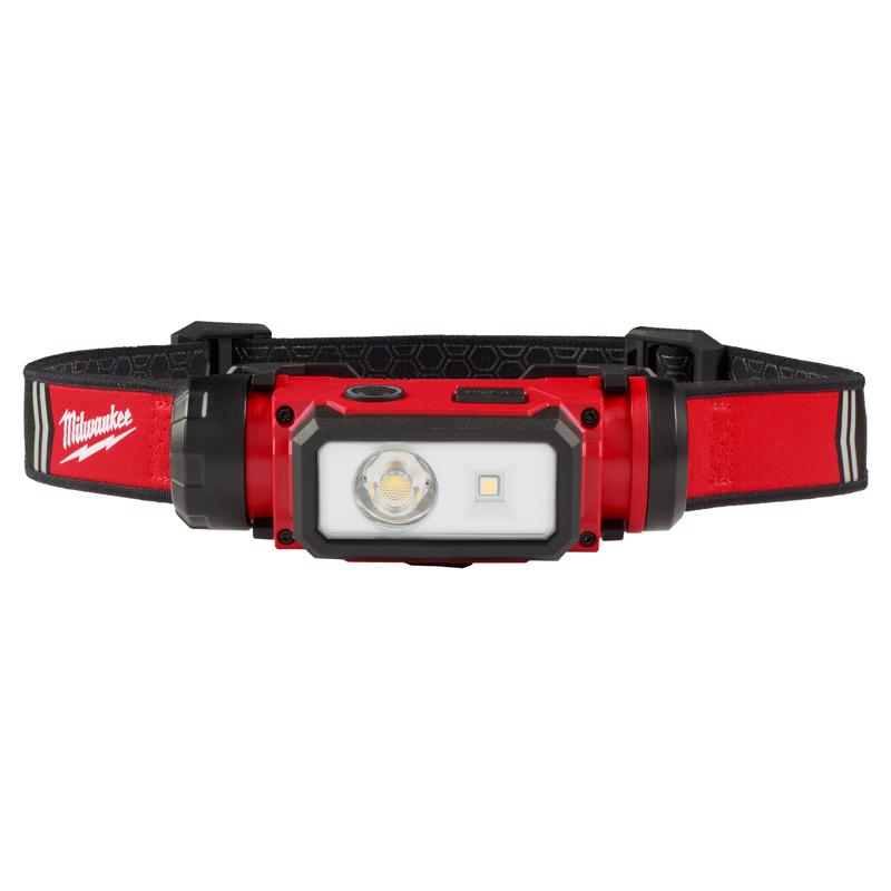 Milwaukee Redlithium 600 lm Black/Red LED Head Lamp