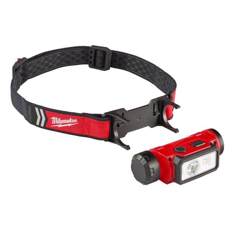 Milwaukee Redlithium 600 lm Black/Red LED Head Lamp