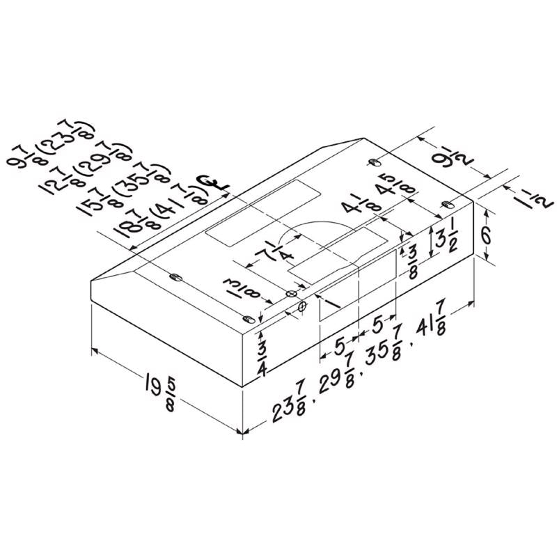 Broan-NuTone Glacier 30 in. W Silver Range Hood