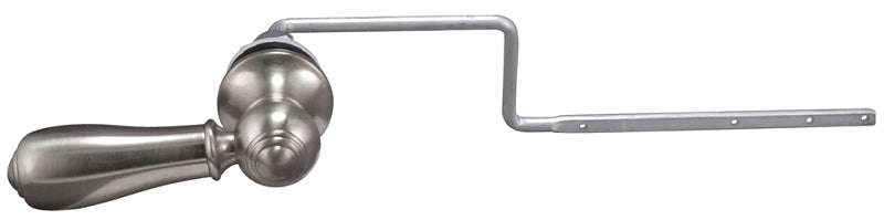 Plumb Pak PP836-71BNL Decorative Toilet Tank Lever, Angled, Front, Side Mounting, 8 in L Flush Arm, Metal