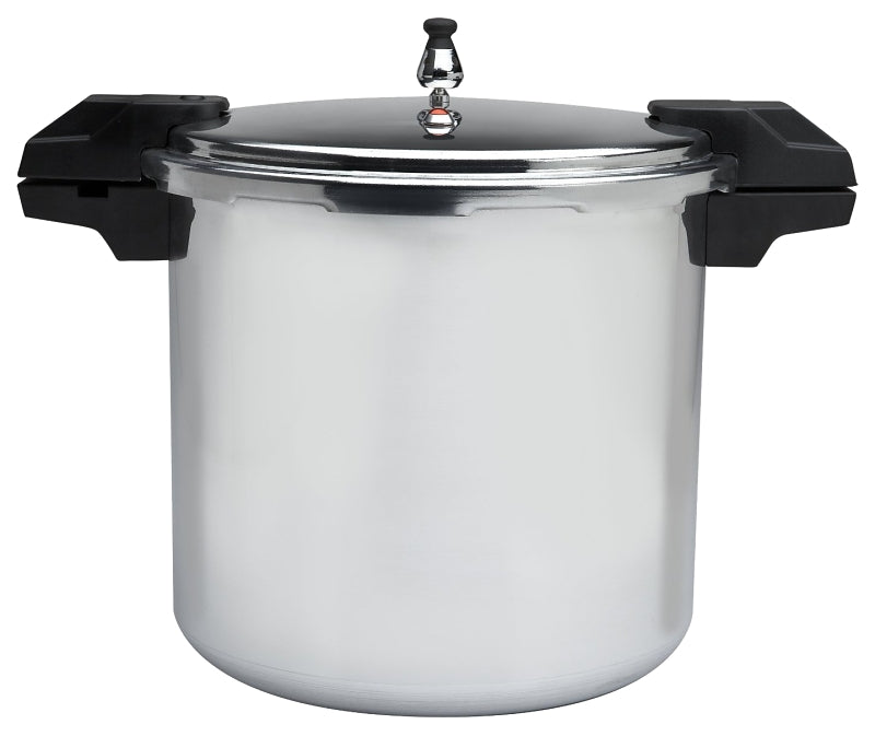 Mirro MIR-92122A Pressure Cooker, 22 qt, Aluminum, Silver, Polished