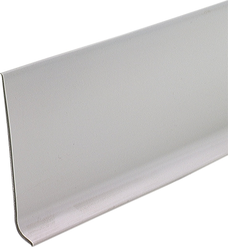 M-D 75499 Wall Base, 120 ft L, 4 in W, Vinyl, Silver Gray