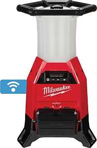 Milwaukee M18 RADIUS 2150-20 Site Light and Charger, Lithium-Ion Battery, LED Lamp, 9000 Lumens, Red