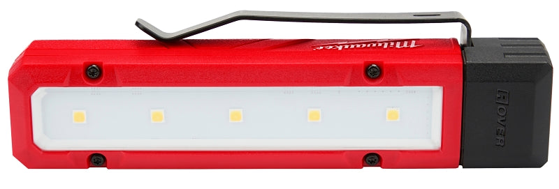 Milwaukee ROVER 2108 Flood Light, 3 V, 5-Lamp, LED Lamp, White Light, 300 Lumens, Plastic Fixture, Black/Red Fixture