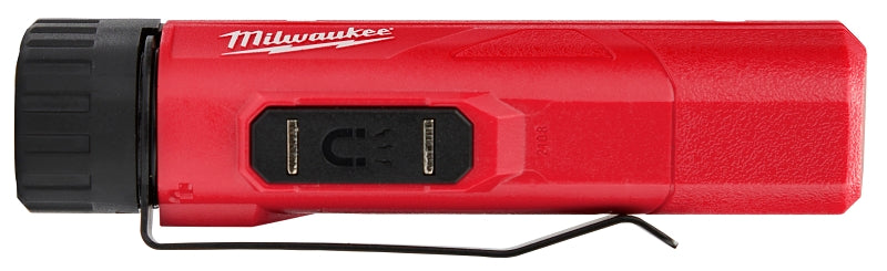 Milwaukee ROVER 2108 Flood Light, 3 V, 5-Lamp, LED Lamp, White Light, 300 Lumens, Plastic Fixture, Black/Red Fixture
