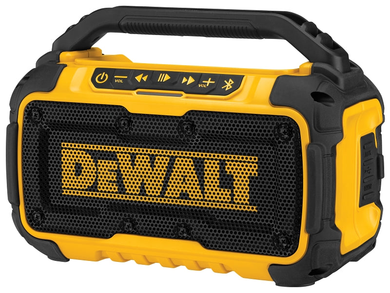 DEWALT 12V/20V MAX Series DCR010 Bluetooth Speaker, Tool Only, 12/20 V, Bluetooth, 15 hr Battery Life
