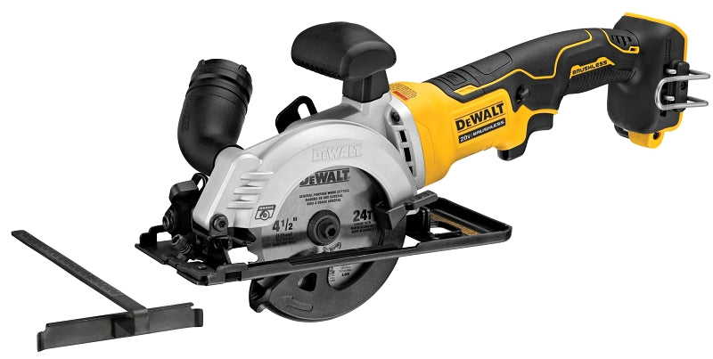 DEWALT DCS571B Circular Saw, Tool Only, 20 V, 4-1/2 in Dia Blade, 45, 90 deg Bevel
