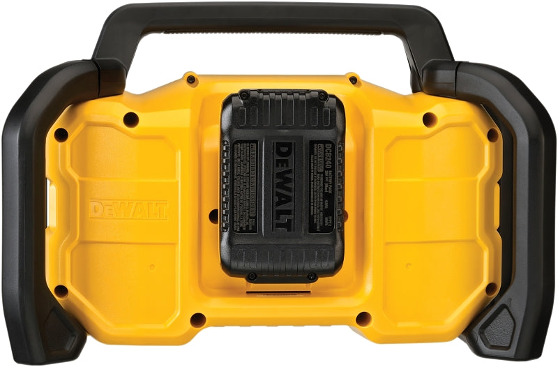 DEWALT 20V MAX XR DCR028B Bluetooth Cordless Jobsite Radio, Tool Only, 120 V, 12-Channel, Bluetooth, 95 dB