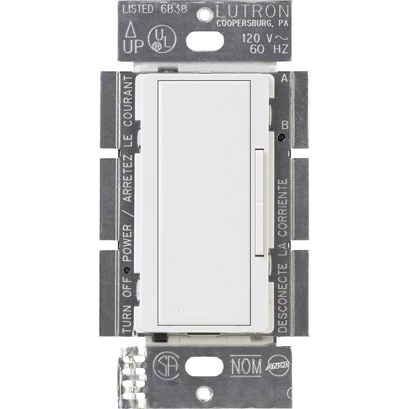 Lutron Maestro White 600 W Dual Control Dimmer Switch 1 pk