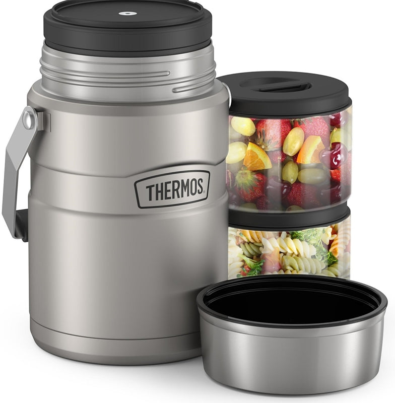 Thermos BIG BOSS STAINLESS KING Series SK3030MSTRI4 Vacuum Insulated Food Jar with Inner Container, 47 oz Capacity