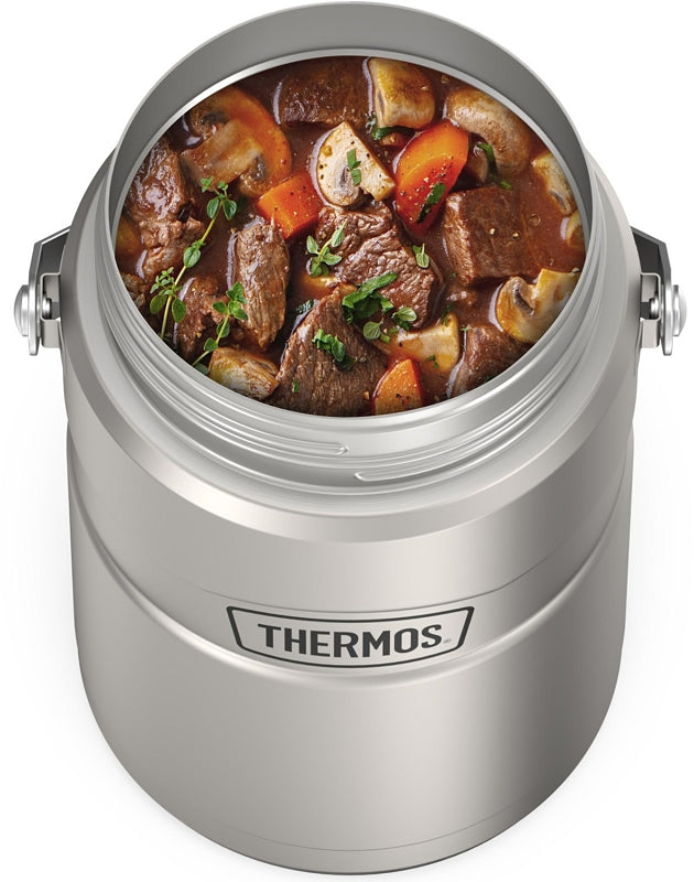 Thermos BIG BOSS STAINLESS KING SK3030MSTRI4 Vacuum Insulated Food Jar with Inner Container, 47 oz Capacity, 5.3 in L