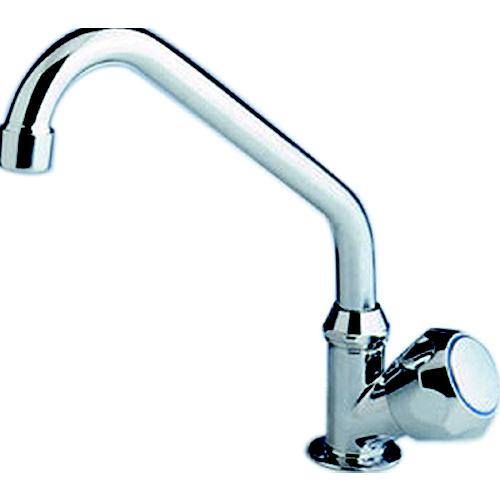 Scandvik 10169 Standard Cold Water Tap With Double Bend Swivel Spout, Standard Knob