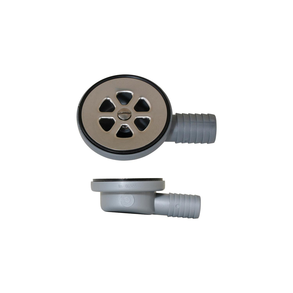 Scandvik 10307 Cockpit or Shower Drain Fits 2-1/16″ Drain Hole, 1″ Hose Barb Outlet