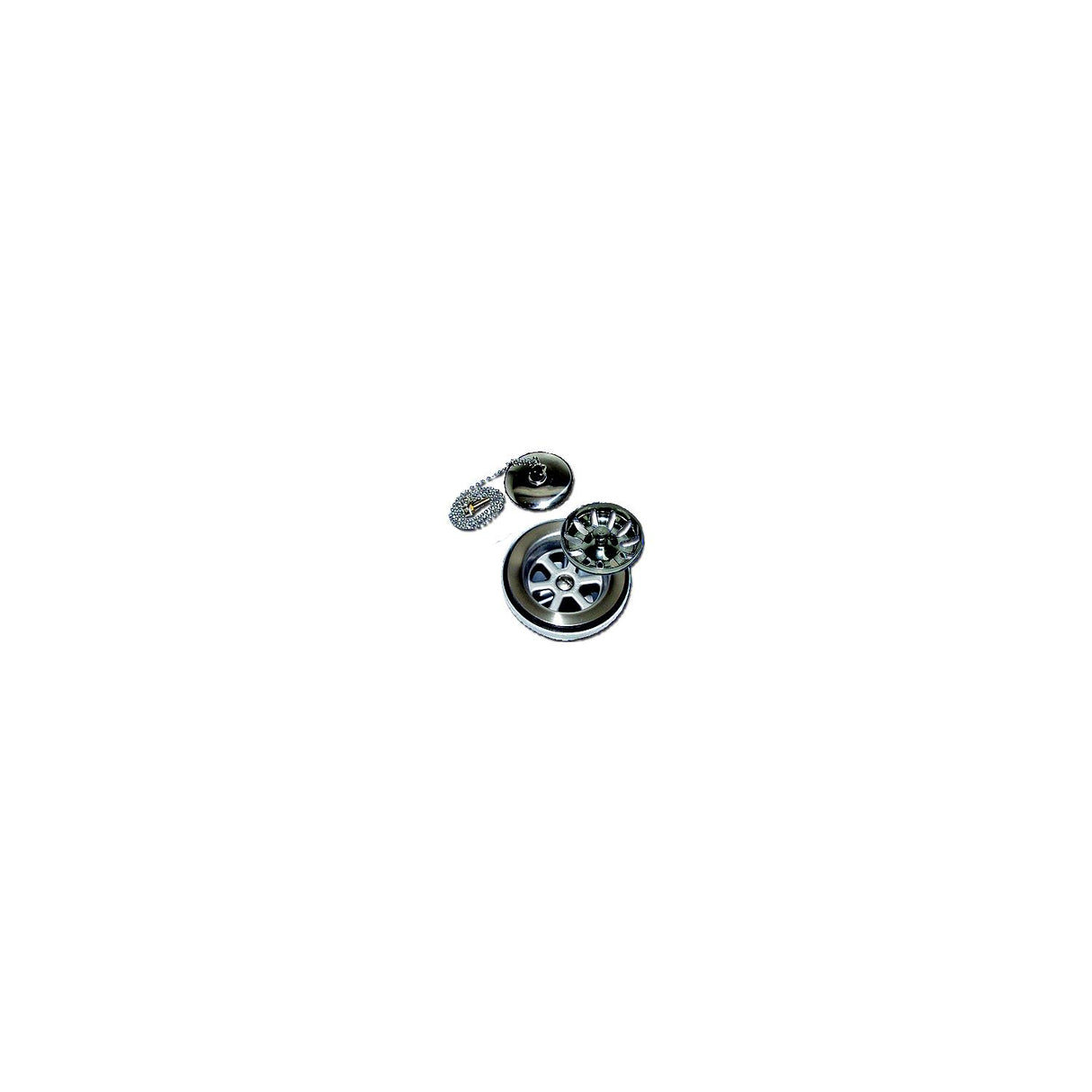 Scandvik 10313 1-1/2″ Outlet Sink Drain With Basket and Stopper Fits 2-1/16″ Drain Hole