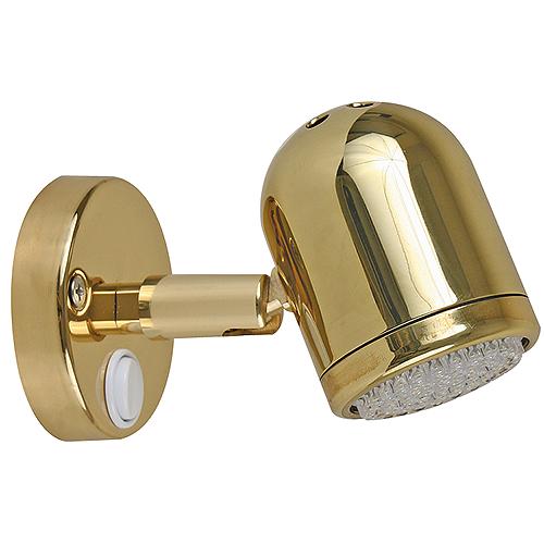 Scandvik 19052P Cabin and Reading Light, Polished Brass