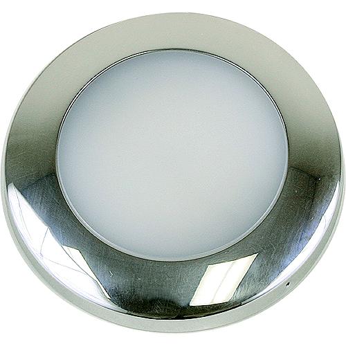 Scandvik 41671P S3 Surface Mount LED Downlight w/Stainless Bezel, Warm White / Blue