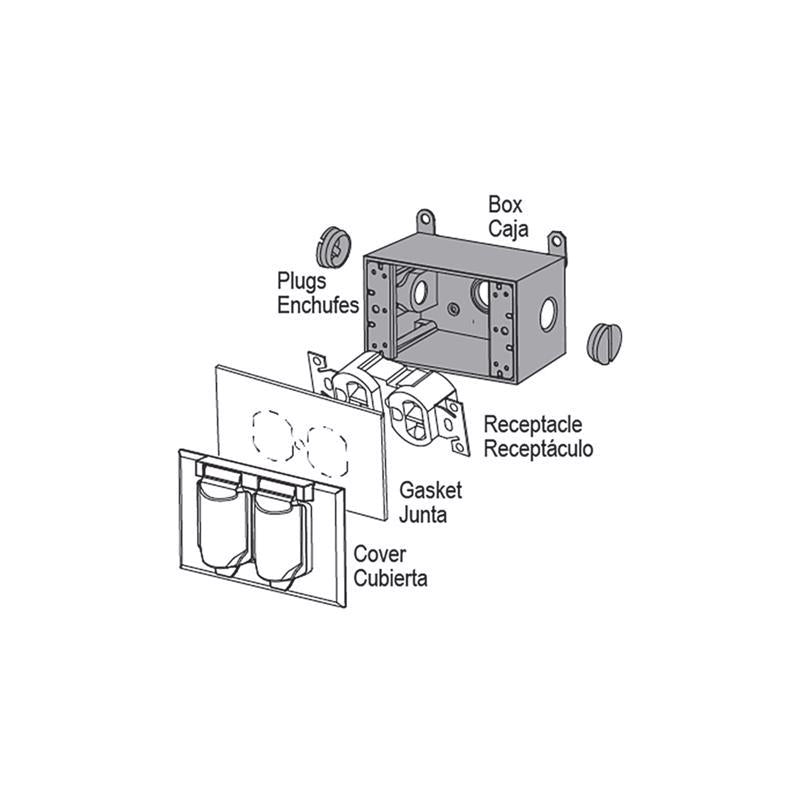 Sigma Engineered Solutions New Work 25.5 cu in Rectangle Metallic 1 gang Weatherproof Box Gray