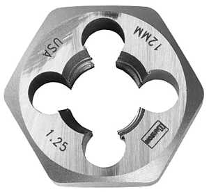 Irwin Hanson 9744 Metric Die, M12-1.75 Thread, Right Hand Thread, HCS