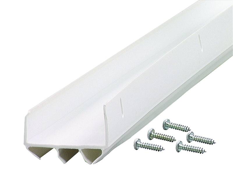 M-D 06528 Door Bottom, White, 36 in L, 1-3/4 in W, 1-1/2 in H, Vinyl