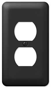 Amerelle Devon 935DBK Series Wallplate, Duplex, 5 in L, 2-13/16 in W, 1-Gang, Steel, Black, Pack of 6