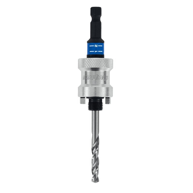 Lenox Speed Slot LXAH9938PBM Hole Saw Arbor, 3/8 in Shank, 9/16 to 1-3/16 in Dia Bit, Hex Shank