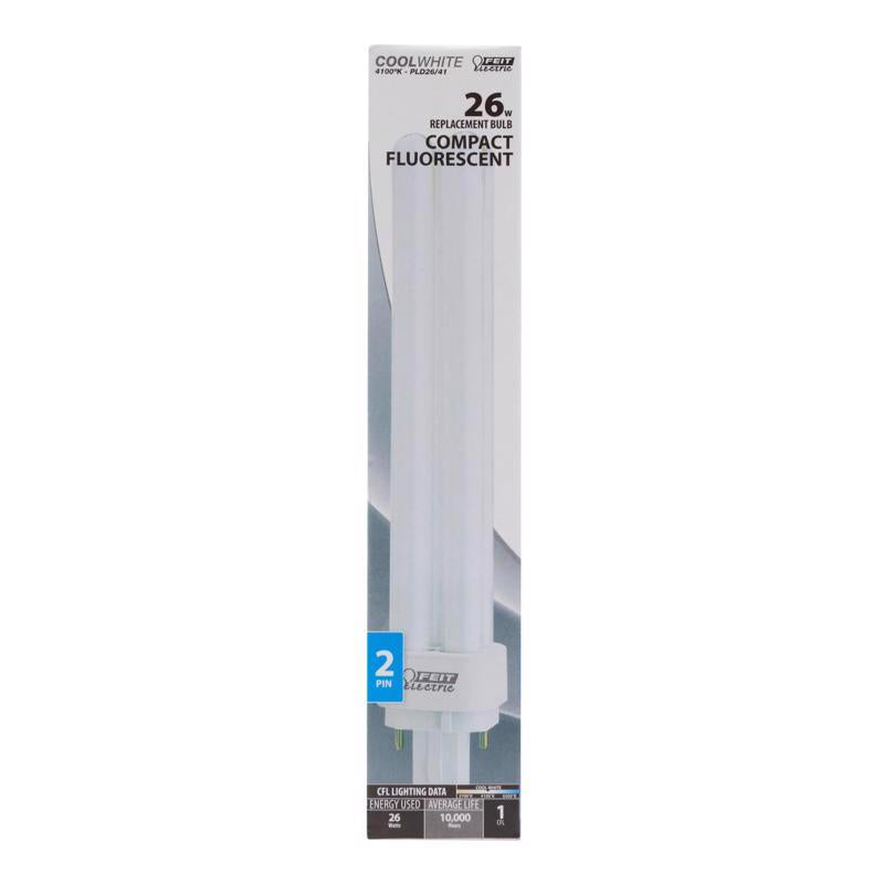 Feit 26 W PL 1.3 in. D X 6.68 in. L CFL Bulb Cool White Specialty 4100 K 1 pk