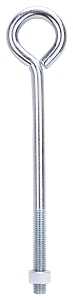 ProSource LR290 Eye Bolt, 13 mm Thread, Machine Thread, 3 in L Thread, 2-1/8 in Dia Eye, 633 lb Working Load, Steel, Pack of 10