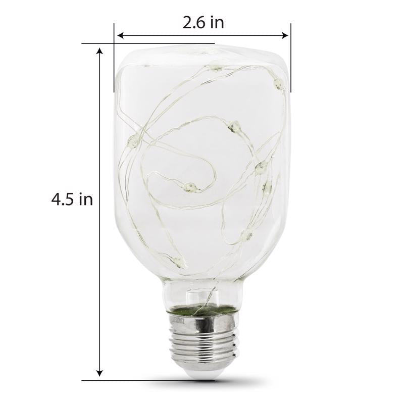 Feit Square E26 (Medium) LED Bulb Multi-Colored 1 Watt Equivalence 1 pk