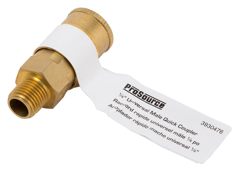 ProSource ATA-056 Universal Quick Coupler, 1/4 in, Female, Brass, Pack of 25