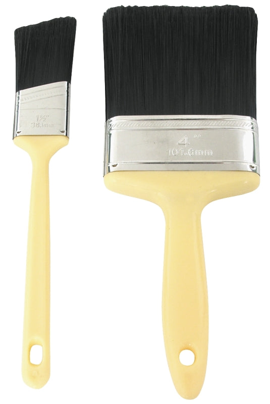 ProSource A 15400 Paint Brush Set, General-Purpose, 1-1/2, 4 in Brush, 2-Brush