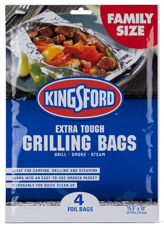 Kingsford BBP0496TB Grilling Bag, Aluminum, Silver