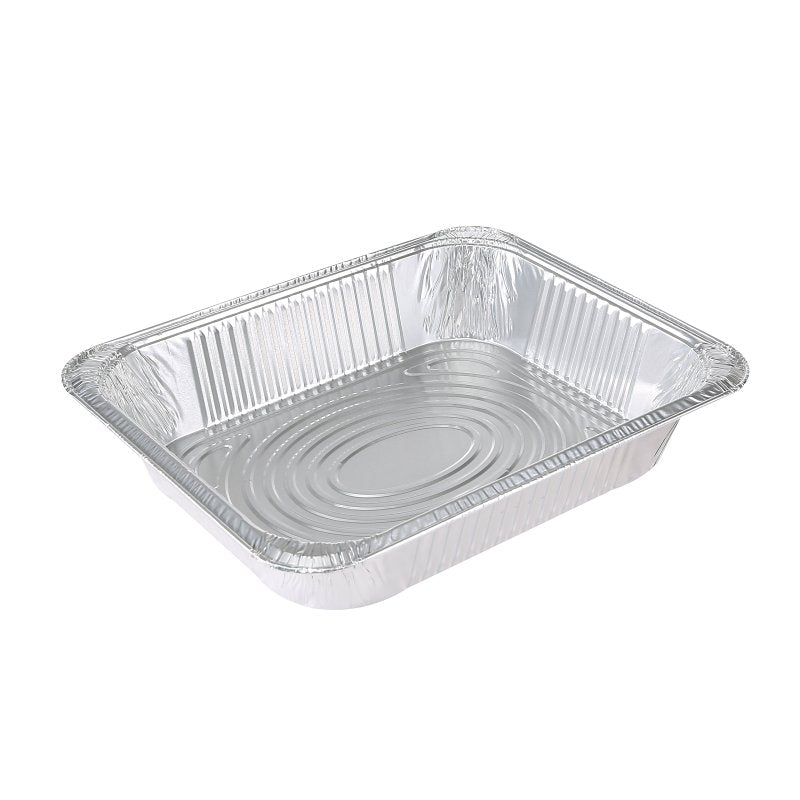Glad BBP19935 Disposable Steam Pan, Aluminum, Silver, 12-1/2 in L, 10-1/4 in W, 2-1/2 in H, Dishwasher Safe: No, Pack of 24