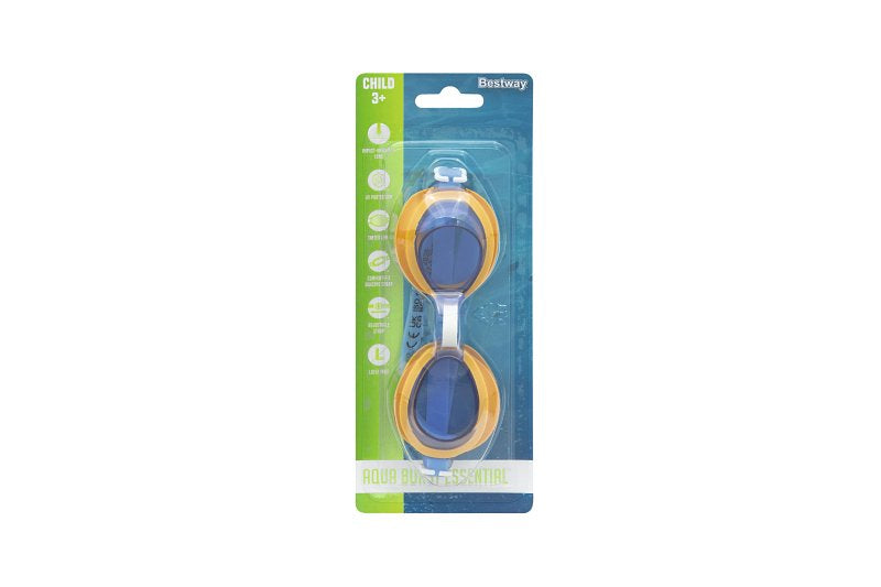 Bestway 21002-Green Swimming Goggles, Green Lens, Silicone Frame, Adjustable Strap