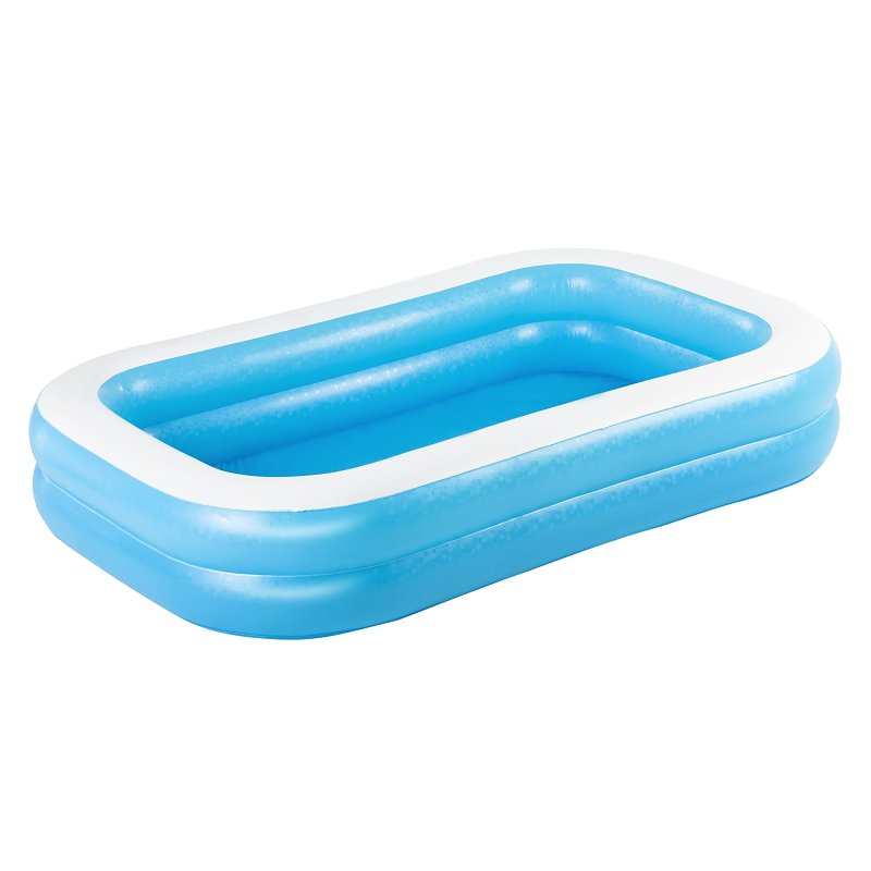 Bestway 54006E Inflatable Pool, Rectangular, 206 gal Capacity, Vinyl, Blue