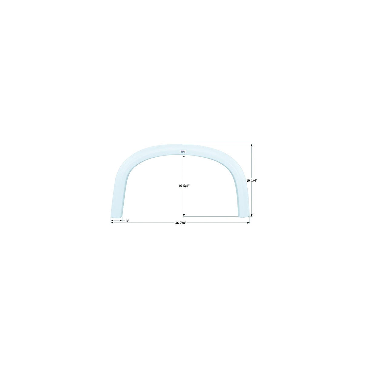 Icon 12038 Fender Skirt - Single Four Winds FS2038, Polar White