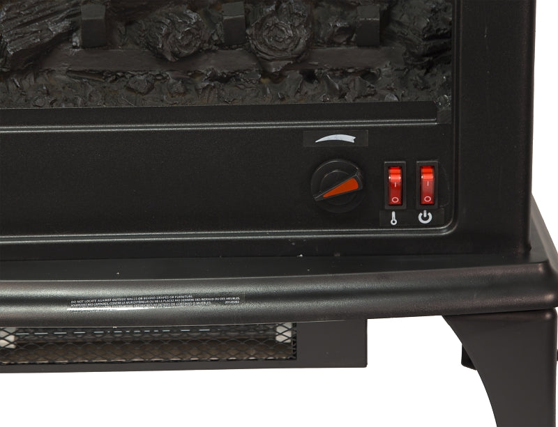 Comfort Glow EQS5140 Electric Stove, 120 V, Thermostat Control, Steel, Black