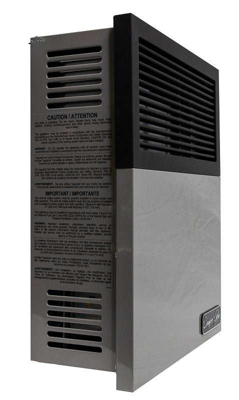 Comfort Glow DVP11 Direct Vent Wall Heater, LP, 11,000 Btu/h BTU, 350 sq-ft Heating Area, 70 % Efficiency, Black/Gray