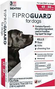 Sentry Fiproguard 02952 Flea and Tick Squeeze-On, Liquid, 3 Count