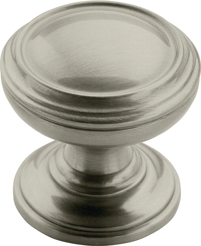 Amerock Revitalize Series BP55342G10 Cabinet Knob, 1-1/4 in Projection, Zinc, Satin Nickel