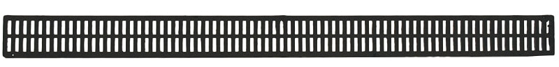 NDS 543 Mini Channel Grate, 3 ft L, 2-3/4 in W, 1/4 x 5/16 in Grate Opening, Polypropylene, Black, ADA Compliant, Pack of 12