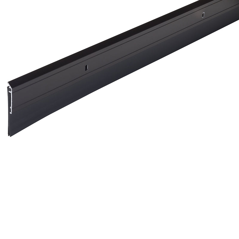 M-D 05652 Door Sweep, 36 in L, 1/4 in W, Aluminum Flange, Vinyl Insert
