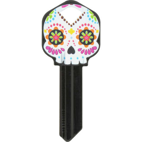 HILLMAN Wackey Sugar Skull House/Office Universal Key Blank KW1 Single, Pack of 6