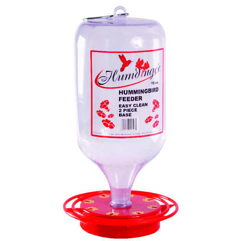 Humdinger Hummingbird 72 oz Plastic Bottle Nectar Feeder 8 ports, Pack of 6