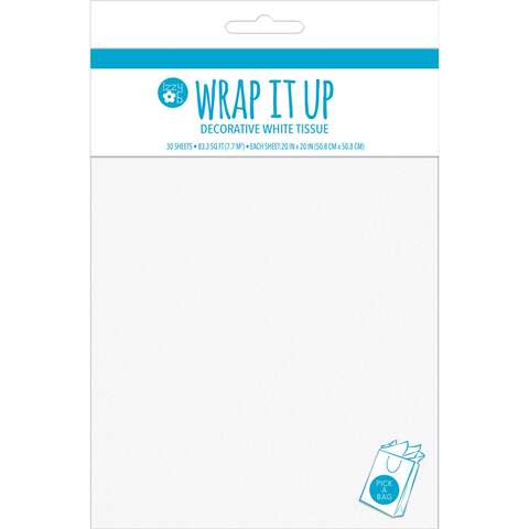 Paper Images White Decorative Tissue Paper, Pack of 6