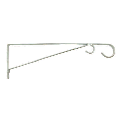Panacea White Steel 15 in. H Straight w/Loop Plant Hook 1 pk