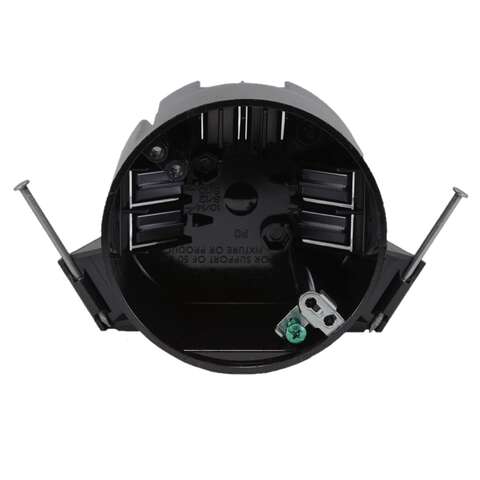 Cantex EZ Box New Work 20 cu in Round Polycarbonate Ceiling Box Black